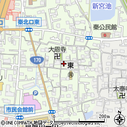 大阪府寝屋川市秦町25-21周辺の地図