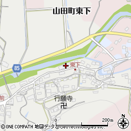 兵庫県神戸市北区山田町東下27周辺の地図