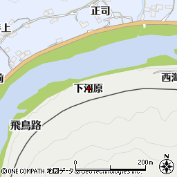 京都府相楽郡笠置町飛鳥路下河原周辺の地図