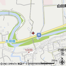 兵庫県神戸市北区山田町東下33周辺の地図