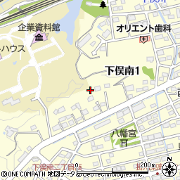静岡県掛川市下俣南1丁目周辺の地図