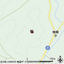 広島県神石郡神石高原町牧周辺の地図