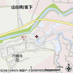 兵庫県神戸市北区山田町東下8-2周辺の地図