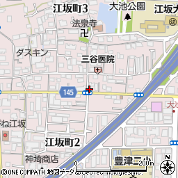クローバー薬局　江坂店周辺の地図