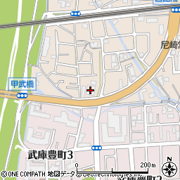アミーユ尼崎武庫之荘周辺の地図