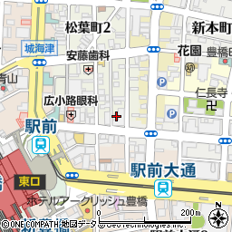 愛知県豊橋市松葉町1丁目87周辺の地図