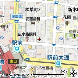 チーズ×肉バル HIMARI 豊橋駅前店周辺の地図