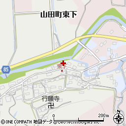 兵庫県神戸市北区山田町東下26周辺の地図