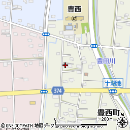 静岡県浜松市中央区豊西町1825周辺の地図