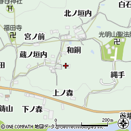 京都府木津川市加茂町銭司（上ノ森）周辺の地図