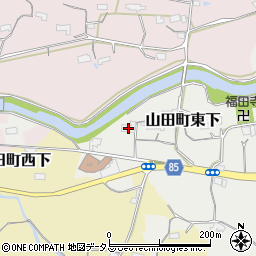 兵庫県神戸市北区山田町東下43周辺の地図