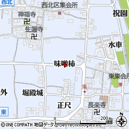 京都府相楽郡精華町祝園味噌柿周辺の地図
