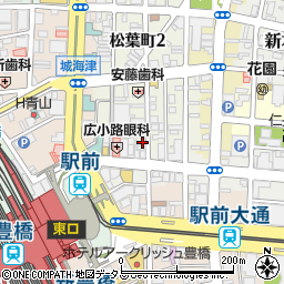 愛知県豊橋市松葉町1丁目46周辺の地図