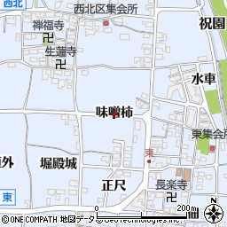 京都府精華町（相楽郡）祝園（味噌柿）周辺の地図