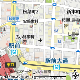 愛知県豊橋市松葉町1丁目63周辺の地図
