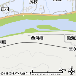 京都府相楽郡笠置町飛鳥路西海道周辺の地図