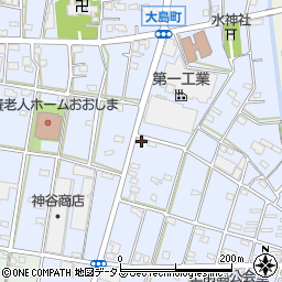 静岡県浜松市中央区大島町167周辺の地図