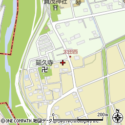 静岡県袋井市延久497周辺の地図
