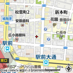 愛知県豊橋市松葉町1丁目90周辺の地図