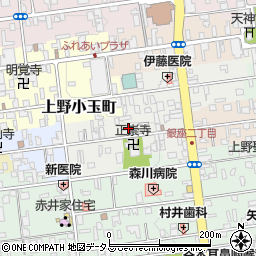 三重県伊賀市上野紺屋町周辺の地図