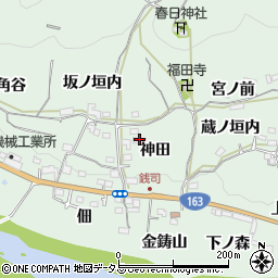 京都府木津川市加茂町銭司神田周辺の地図