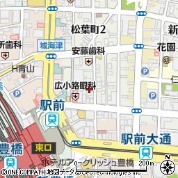 愛知県豊橋市松葉町1丁目45周辺の地図
