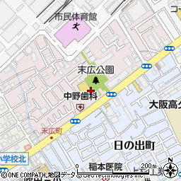 大阪府吹田市末広町20周辺の地図
