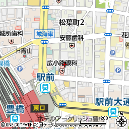 愛知県豊橋市松葉町1丁目16周辺の地図