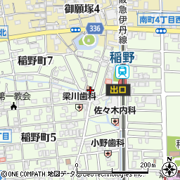 伊丹稲野郵便局 ＡＴＭ周辺の地図