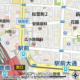 愛知県豊橋市松葉町1丁目44周辺の地図