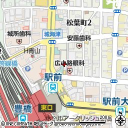 愛知県豊橋市松葉町1丁目14周辺の地図