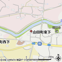 兵庫県神戸市北区山田町東下46周辺の地図