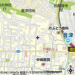 三晃社吹田店周辺の地図