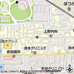 大阪府豊中市服部豊町周辺の地図
