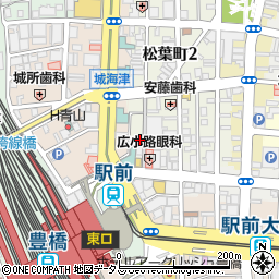 愛知県豊橋市松葉町1丁目13周辺の地図