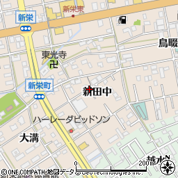 愛知県豊橋市新栄町新田中周辺の地図
