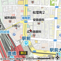 愛知県豊橋市松葉町1丁目12周辺の地図