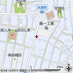 静岡県浜松市中央区大島町166周辺の地図