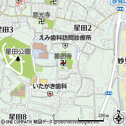 星田寺周辺の地図