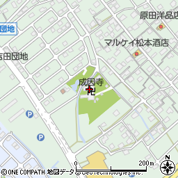 成因寺周辺の地図