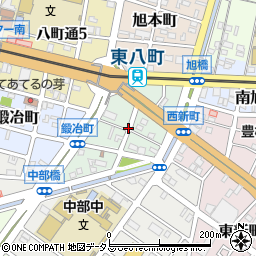 愛知県豊橋市西新町周辺の地図