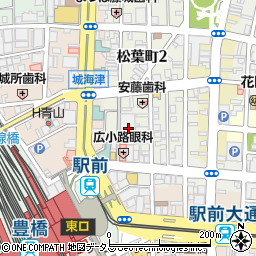 愛知県豊橋市松葉町1丁目19周辺の地図