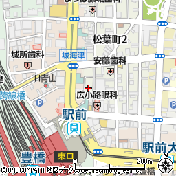 愛知県豊橋市松葉町1丁目11周辺の地図