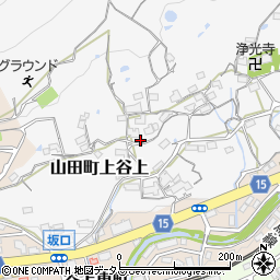 兵庫県神戸市北区山田町上谷上上ノ山1周辺の地図