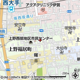 三重県伊賀市上野福居町周辺の地図