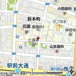 愛知県豊橋市花園町周辺の地図