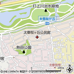 太秦桜ヶ丘公民館周辺の地図