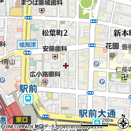 愛知県豊橋市松葉町1丁目57周辺の地図