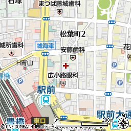愛知県豊橋市松葉町1丁目21周辺の地図