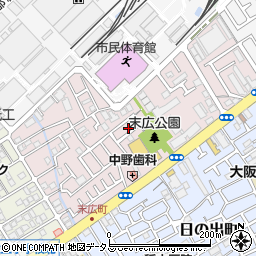 大阪府吹田市末広町19-10周辺の地図